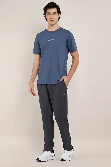 أر أند بي Print Detail Active T-Shirt with Crew Neck and Short Sleeves