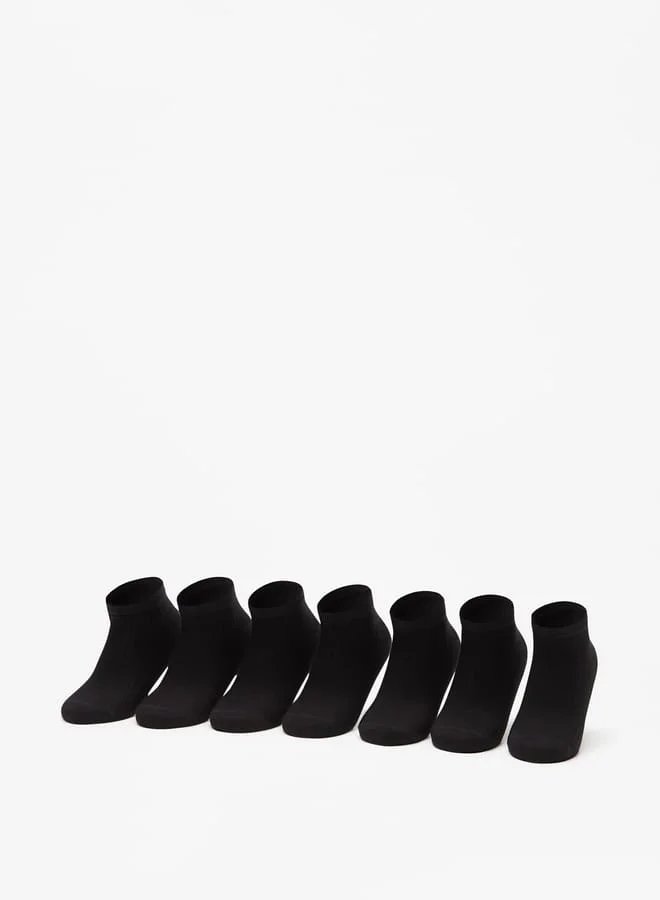 JUNIORS Boys Solid Ankle Length Socks - Set of 7