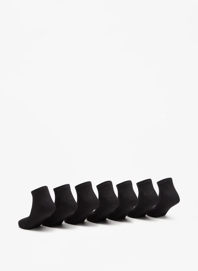 JUNIORS Boys Solid Ankle Length Socks - Set of 7
