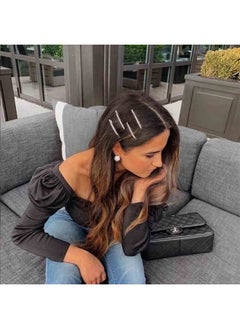 Yheakne Rhinestone Hair Clip Barrette Silver Crystal Wedding Hair Pin Clip French Barrette Headpieces Decorative Bobby Pins Head Clip Wedding Headwear Bridal Hair Accessories For Women And Girls Gifts 4 Pcs  - Image 2