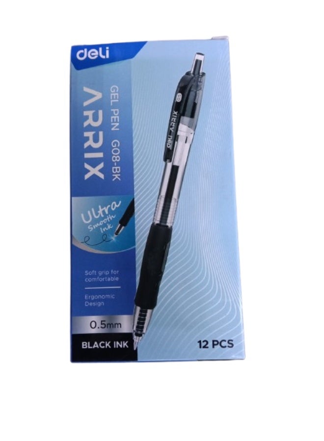Deli-G08 BK Arrix Gell Pen - Image 1