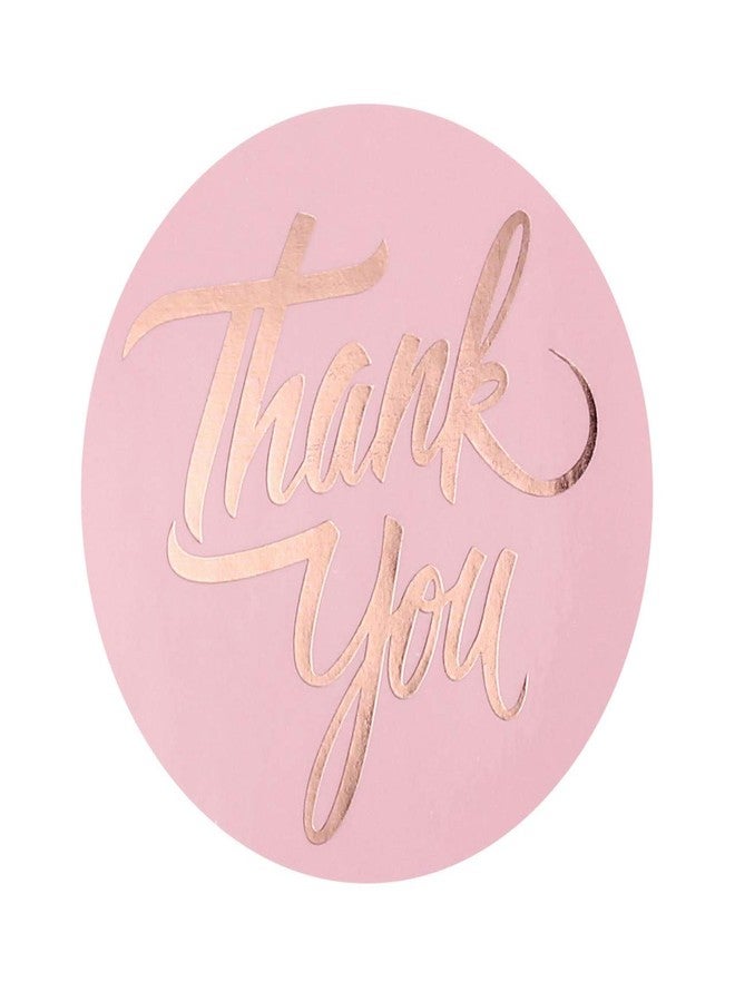 Yoption 1.5" Round Thank You Stickers, 500pcs Pink Mailing Supplies Labels Per Roll, Pink - Image 3