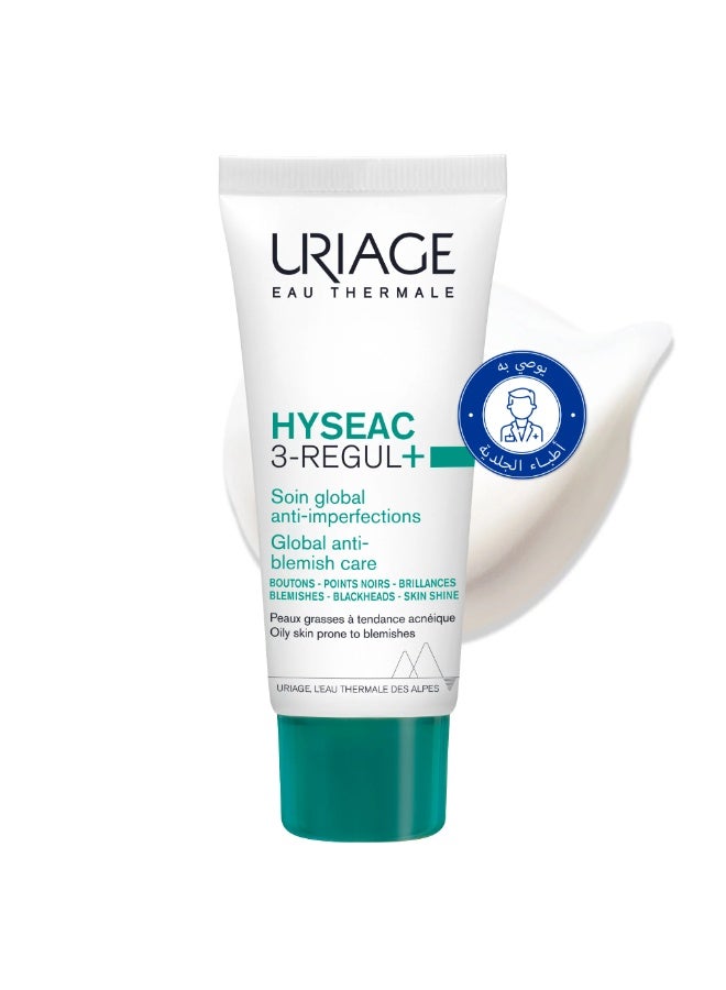 URIAGE HYSEAC 3-Regul+ Global Anti-Blemish Care with 6.8% AHA & Zinc - 40ml - Image 1