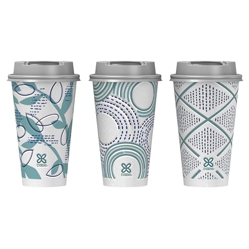 Dixie To Go Paper Coffee Cups With Lids, 16 oz, 108 ct, Disposable Insulated Paper Cups for On-The-Go Hot or Cold Beverages - Image 2