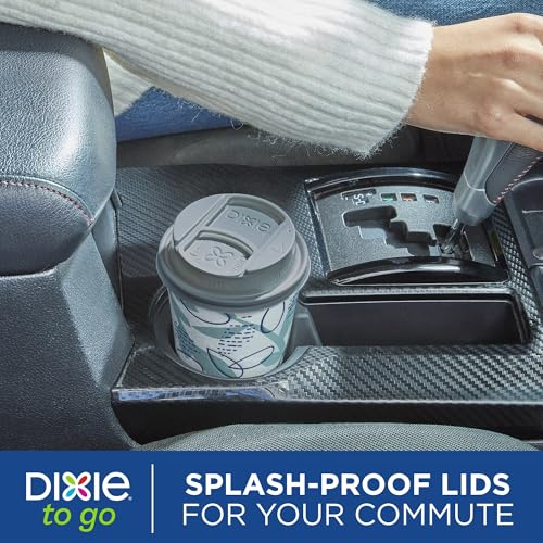 Dixie To Go Paper Coffee Cups With Lids, 16 oz, 108 ct, Disposable Insulated Paper Cups for On-The-Go Hot or Cold Beverages - Image 4