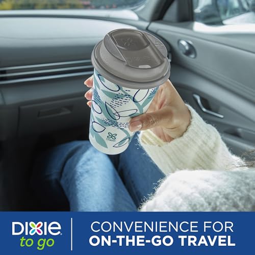 Dixie To Go Paper Coffee Cups With Lids, 16 oz, 108 ct, Disposable Insulated Paper Cups for On-The-Go Hot or Cold Beverages - Image 5