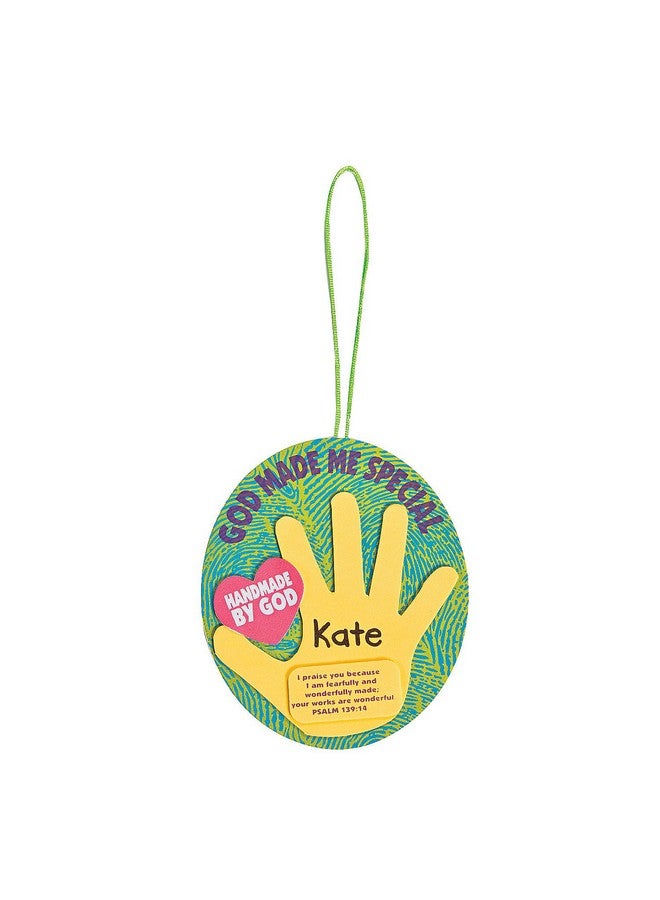 Fun Express Fun Express God Made Me Special Handprint ORN Ck12 - Crafts for Kids and Fun Home Activities - VBS Vacation Bible School Supplies/Decor 