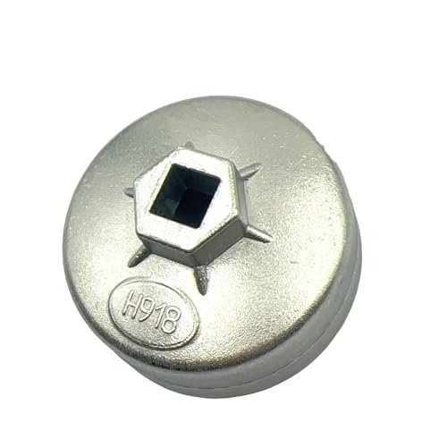 Bstenky Oil Filter Cap Wrench Oil Filter Socket Removal Tool 74mm Inner Dia,15 Flute, 918 Aluminum Alloy Compatible with AC Delco PF63/PF64 Oil Filter for Chevy Silverado 4.3L Equinox 1.5L - Image 4