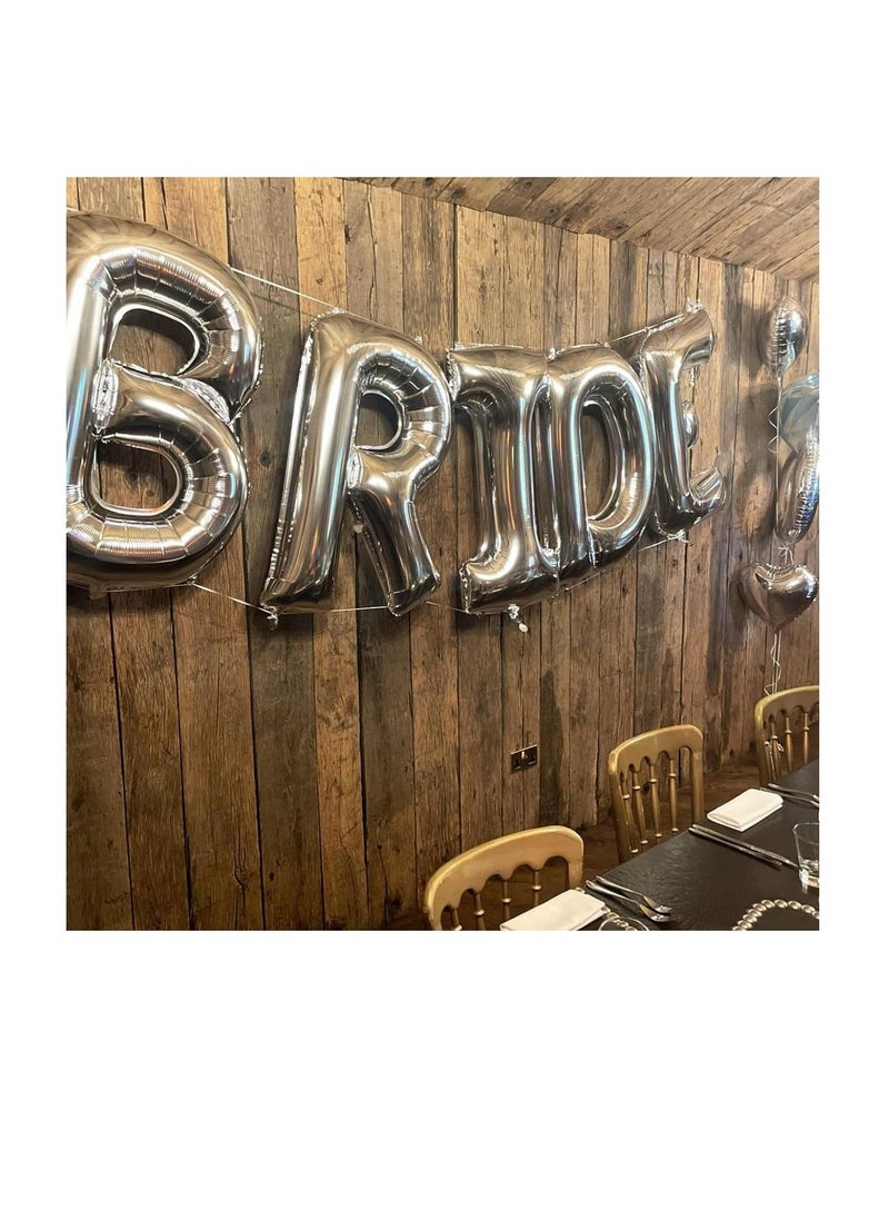 Party with Emma Silver Letter A to Z Balloons 32 inch Large Alphabet Balloons Silver Helium Foil Letter Balloon Banner for Birthday Party Anniversary Wedding Decoration (Silver-L)  - Image 2
