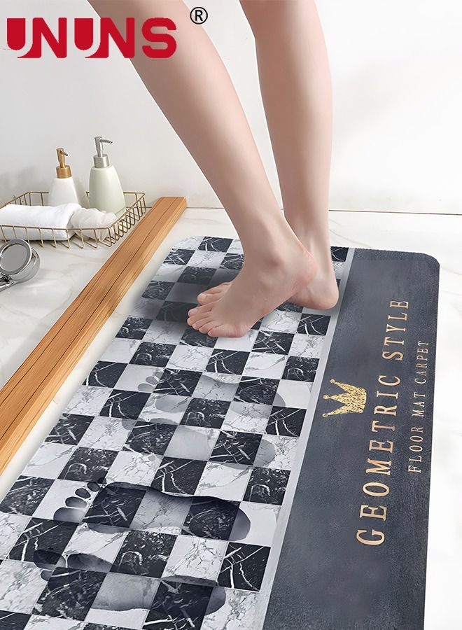 UNUNS Indoor Doormat,Front Back Door Mat Rubber Backing Non Slip Door Mats 50*80CM Absorbent Resist Dirt Entrance Doormat Inside Floor Mats Area Rug for Entryway Machine Washable  - Image 2