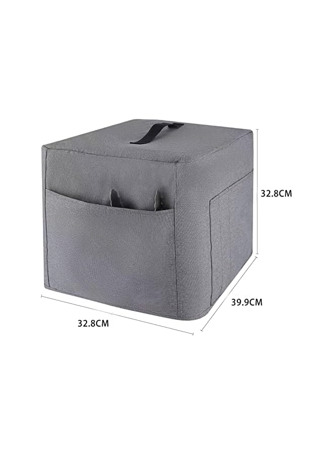 IAF Air Fryer Dust Cover Heat-Resistant Waterproof Dust-Proof Nylon Fabric Dust Cover Case Protection for 4-6 Quart Air Fryer Pressure Cooker with 4 Storage Pockets Washable Fryer Dust Cover - Image 3