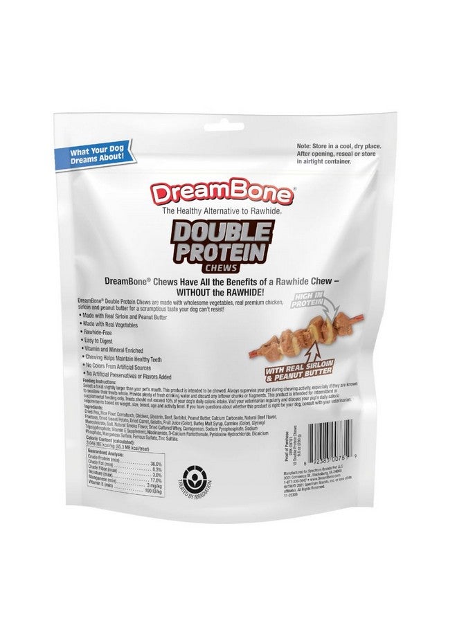 Dreambone Double Protein Chews Made with Real Chicken, Sirloin and Peanut Butter, 10 Count, Rawhide-Free Chews for Dogs, 9.80 Ounce (Pack of 1) - Image 1