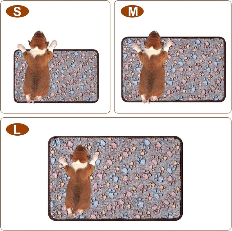 CADONO 1 Pack 3 Blankets Super Soft Fluffy Premium Fleece Pet Blanket Flannel Paw Printed Throw for Dog Puppy Cat (Small 23x16'', Dark Coffee, Brown, Purple) - Image 3