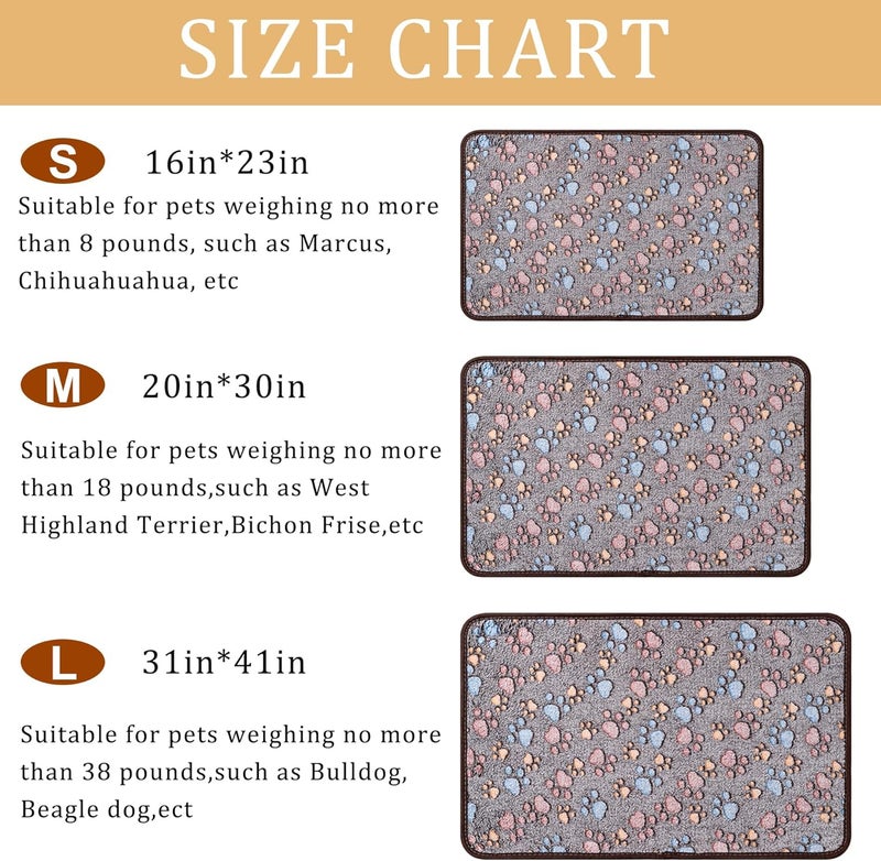 CADONO 1 Pack 3 Blankets Super Soft Fluffy Premium Fleece Pet Blanket Flannel Paw Printed Throw for Dog Puppy Cat (Small 23x16'', Dark Coffee, Brown, Purple) - Image 4
