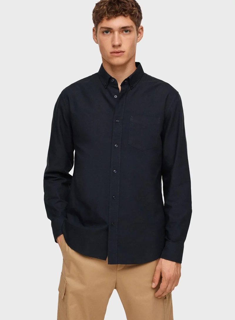 Mango Man Button Down Regular Fit Shirt