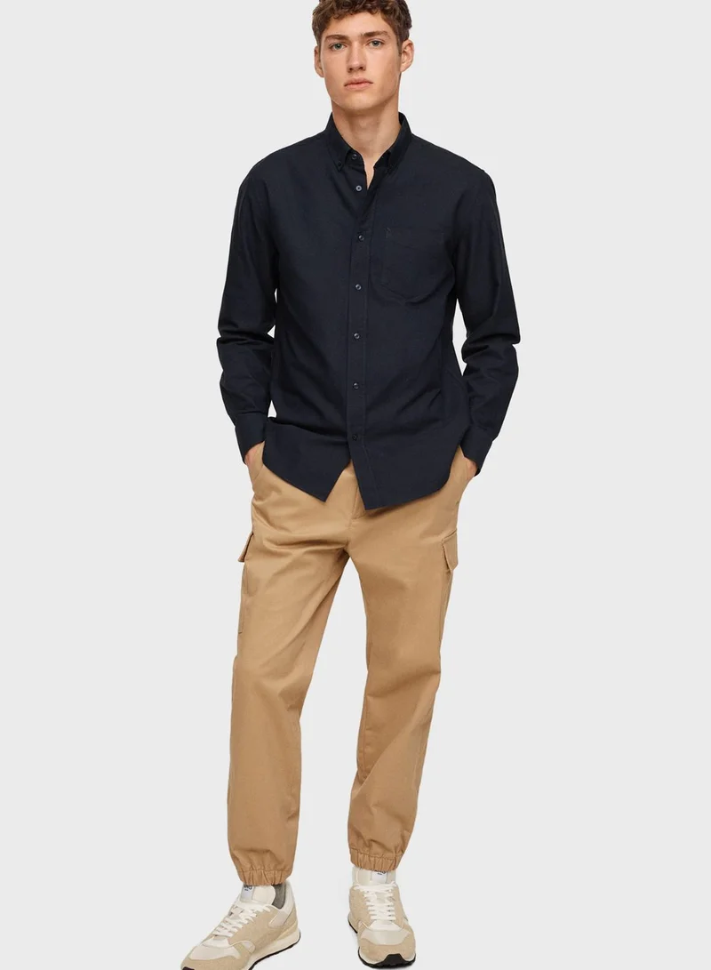 Mango Man Button Down Regular Fit Shirt