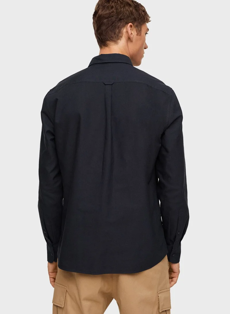 Mango Man Button Down Regular Fit Shirt