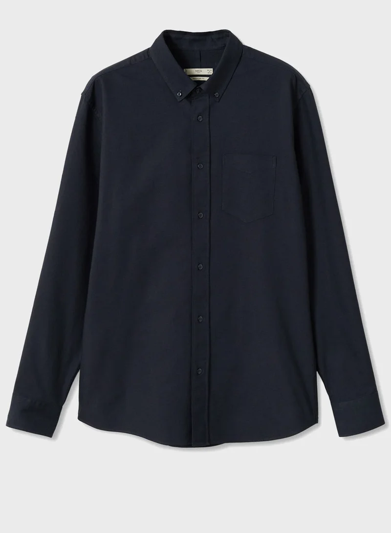 Mango Man Button Down Regular Fit Shirt