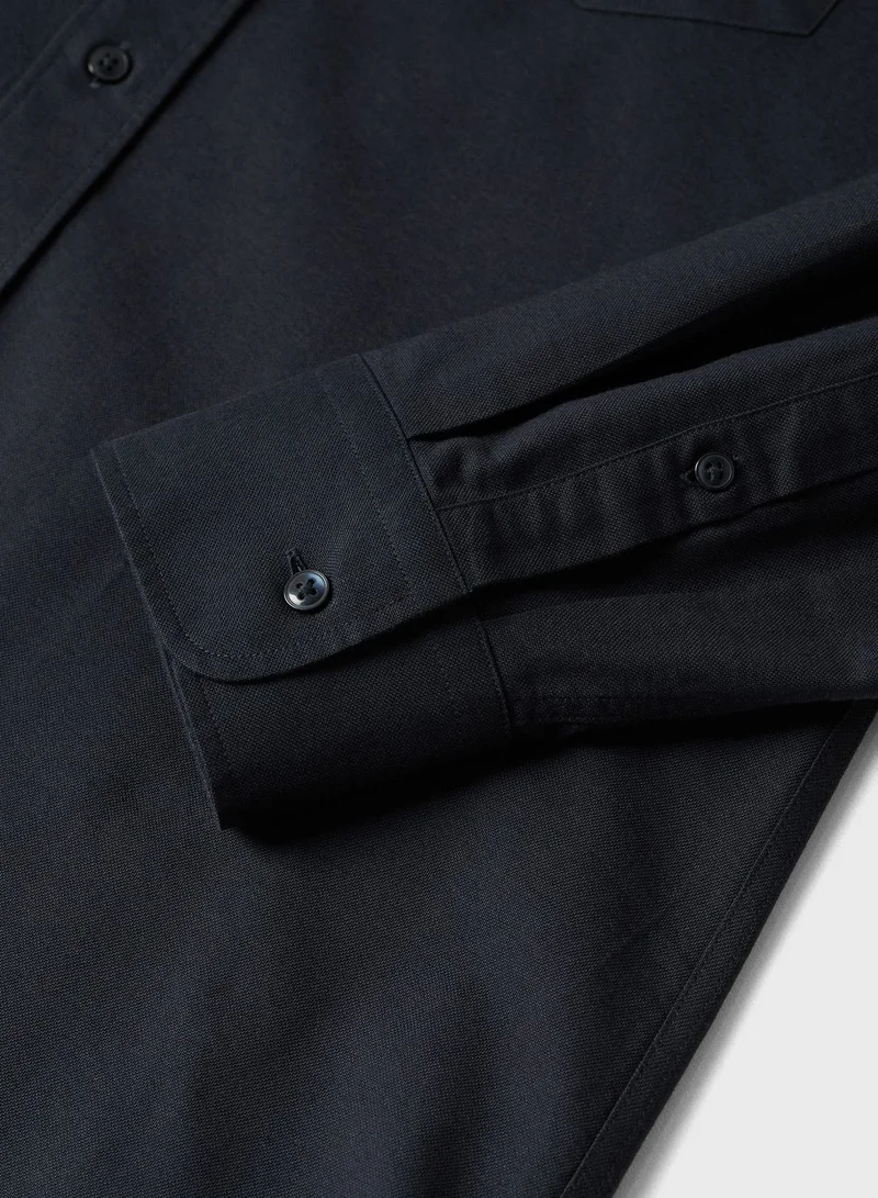 Mango Man Button Down Regular Fit Shirt