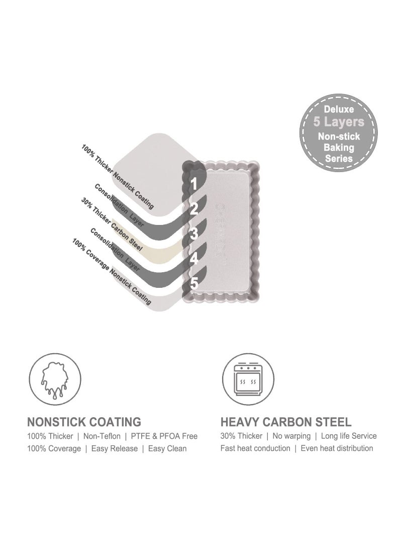 شيف ميد قالب تارت مقاس 7 بوصة غير لاصق مع قاع فضفاض قابل للإزالة - Image 3