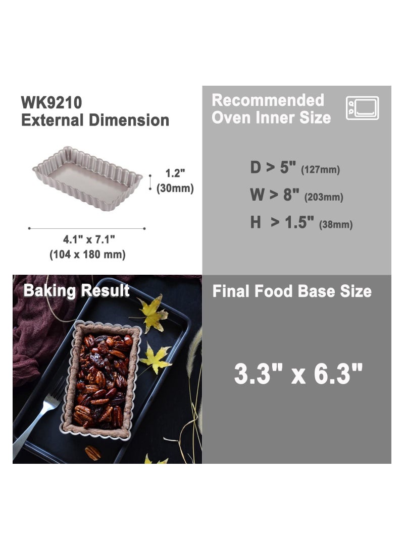 شيف ميد قالب تارت مقاس 7 بوصة غير لاصق مع قاع فضفاض قابل للإزالة - Image 2