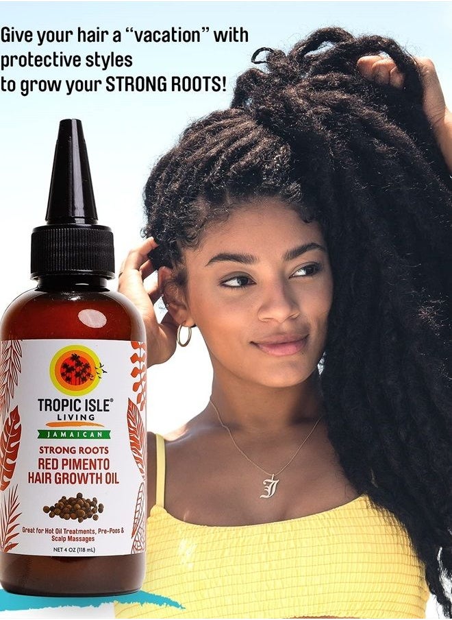 Tropic Isle Living - Strong Roots Red Pimento Hair Growth Oil 4oz - Image 1