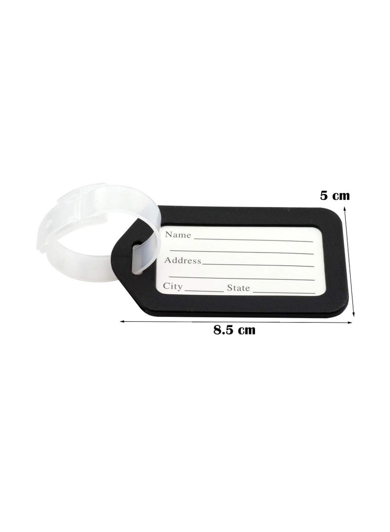 ECVV Luggage Tags 10pcs, Plastic Luggage Identifiers Key Tags with Name and Addresss for Luggage Pet Name Tags Travel Accessories - Image 2