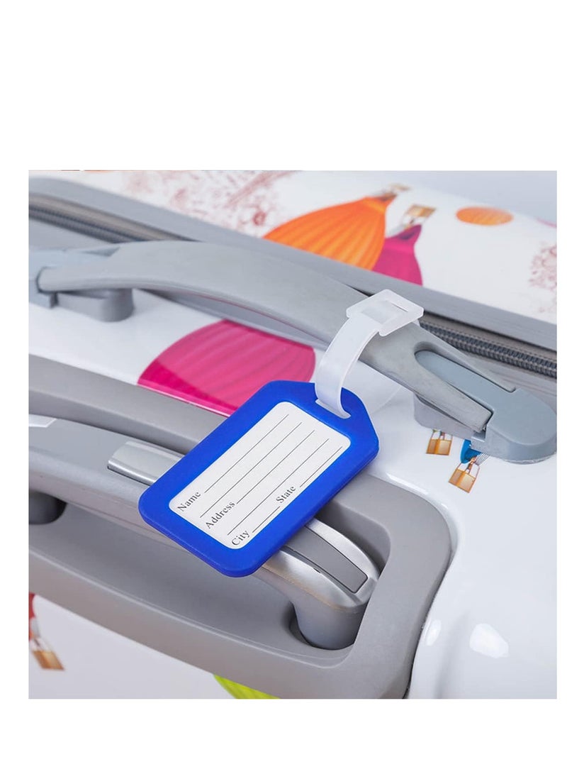 ECVV Luggage Tags 10pcs, Plastic Luggage Identifiers Key Tags with Name and Addresss for Luggage Pet Name Tags Travel Accessories - Image 5