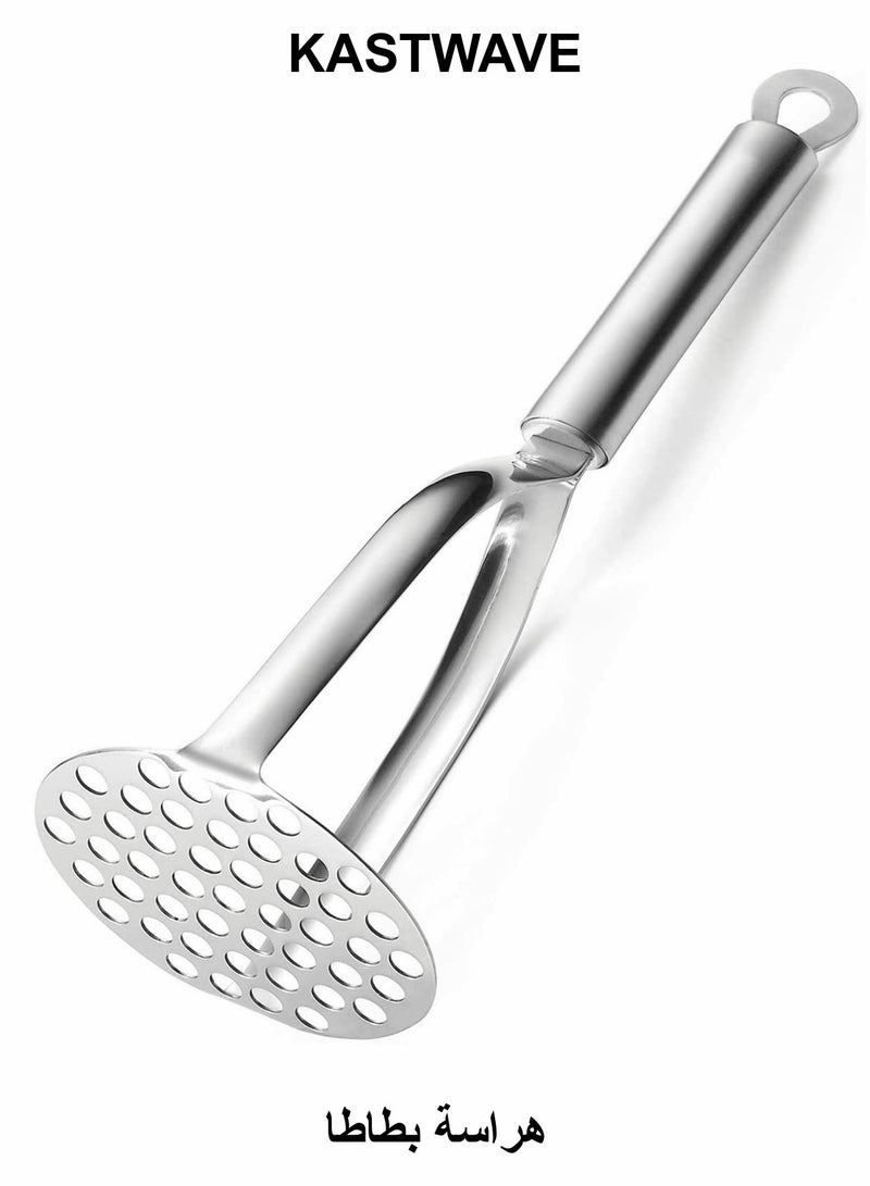 KASTWAVE Potato Masher Stainless Steel Household Heavy Duty Potato Masher Vegetable Masher - Image 1