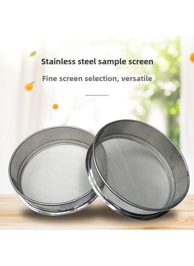 Generic - Sieve Stainless Steel Sesame Sieve Rice Sieve Rice Cake Sieve Cat Litter Dust Sieve Filter Screen Sieve Fine Household Sieve-Specification:Integral Stainless Steel Diameter 40cm-Colour:100 Mesh Soy Milk Milk Tea Filter - Image 1
