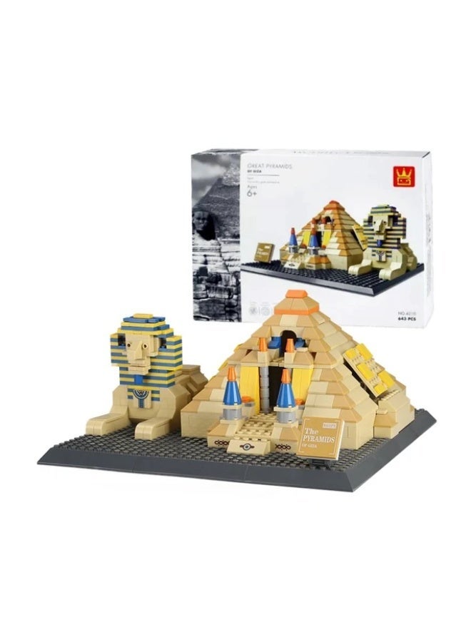 wange Great Pyramids of Giza, Egypt Building Blocks Set 4210 (Age 6+ ,  623 Pieces) - Image 1