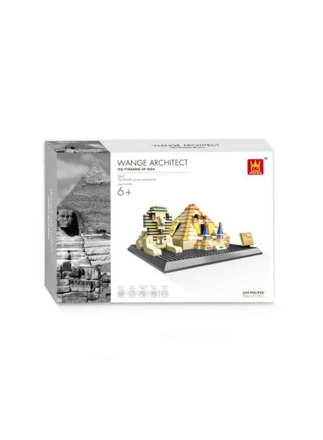 wange Great Pyramids of Giza, Egypt Building Blocks Set 4210 (Age 6+ ,  623 Pieces) - Image 3