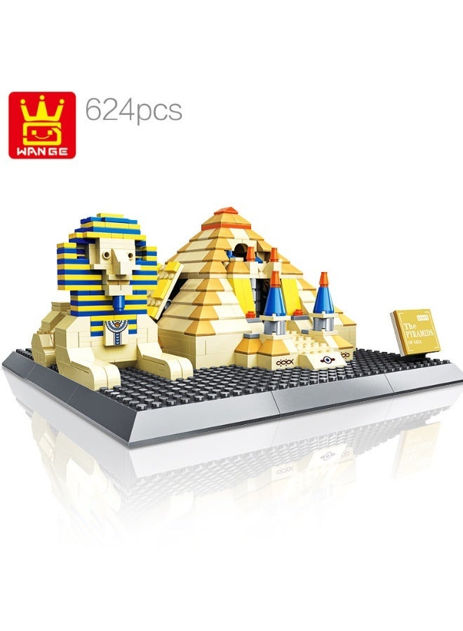 wange Great Pyramids of Giza, Egypt Building Blocks Set 4210 (Age 6+ ,  623 Pieces) - Image 2