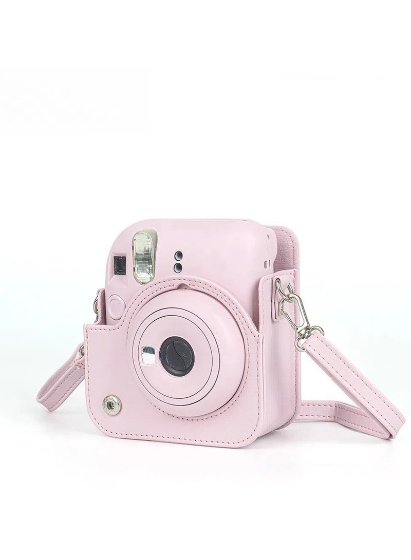 مشبعة لجهاز الفوتو ارويد الفيجيفيلم الميني 12 بلون صلب. كيس حماية لجهاز الفوتو مصنوع من المادة PU. كيس تخزين للكاميرا وملحقاته. - Image 1