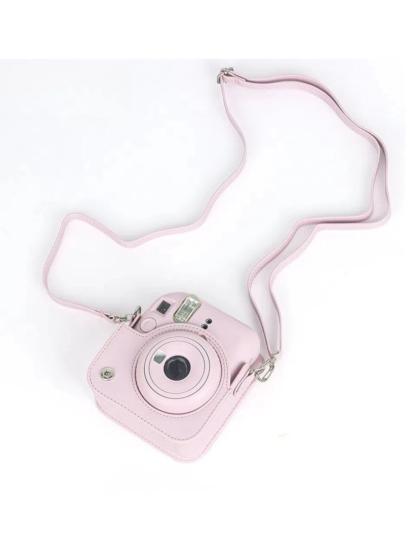 مشبعة لجهاز الفوتو ارويد الفيجيفيلم الميني 12 بلون صلب. كيس حماية لجهاز الفوتو مصنوع من المادة PU. كيس تخزين للكاميرا وملحقاته. - Image 2