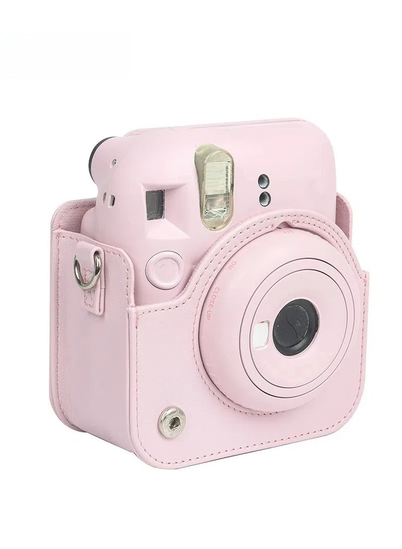 مشبعة لجهاز الفوتو ارويد الفيجيفيلم الميني 12 بلون صلب. كيس حماية لجهاز الفوتو مصنوع من المادة PU. كيس تخزين للكاميرا وملحقاته. - Image 3