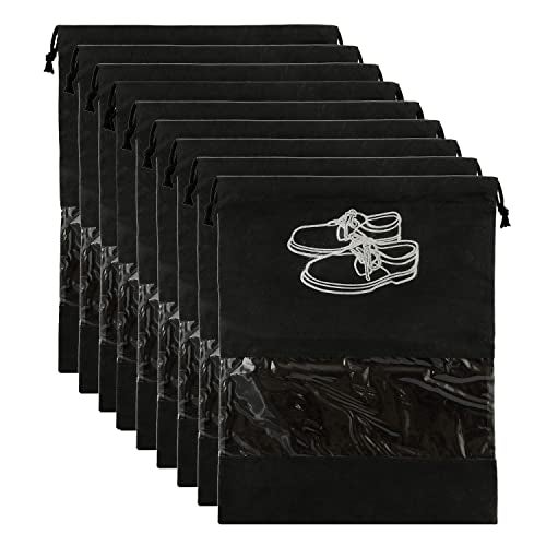 MOXSTAR Shoe Bag for Travel & Storage, Multifunctional Travel Organizer, Black, 6 Pack - Image 1