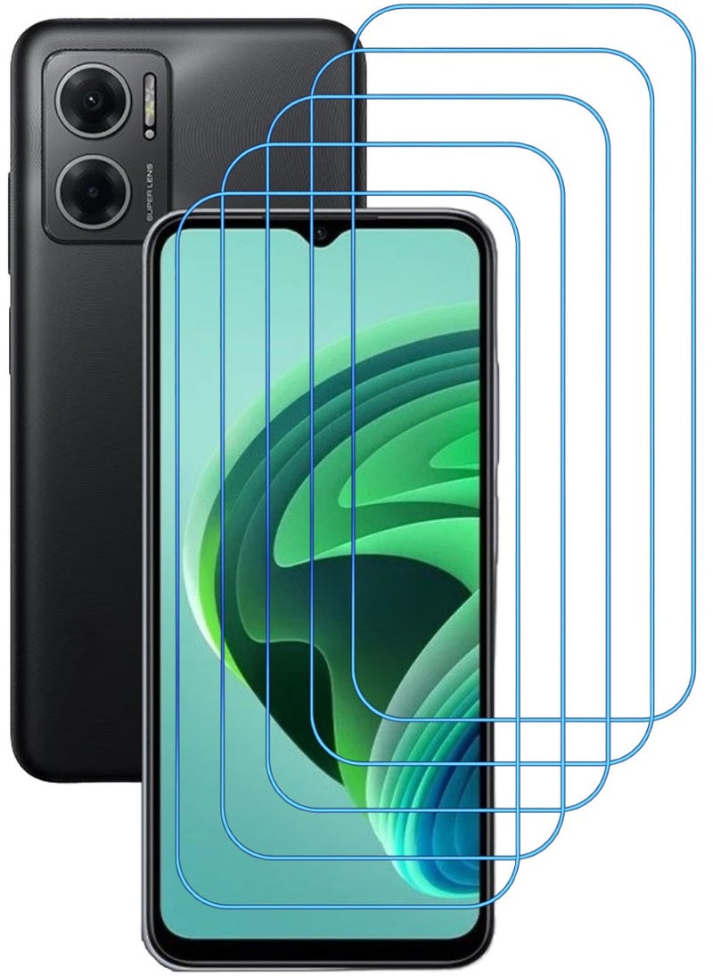 ACLIX 5 Pieces Antistatic ESD Dustproof Premium Quality High Definition Clear Tempered Glass Screen Protector Designed For Xiaomi Redmi Note 11E - Image 1