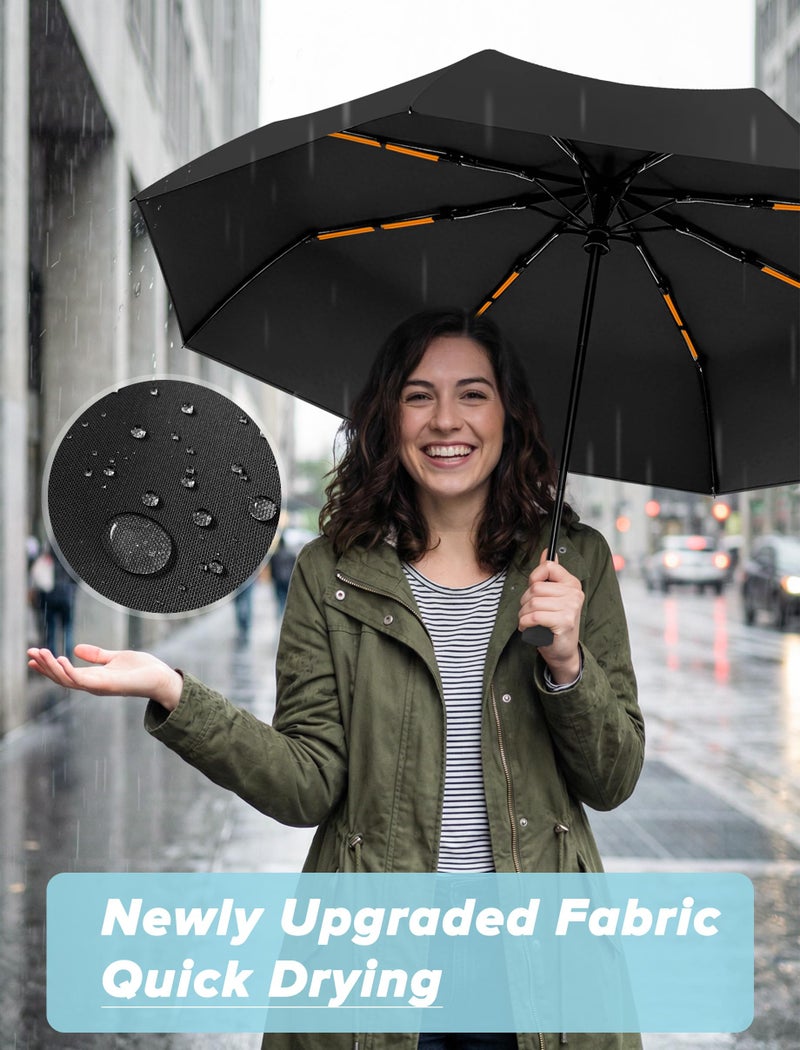 Yoobure Travel Umbrellas for Rain - Portable & Compact Umbrella for Backpack, Car, Automatic UV Umbrellas for Sun Protection, Windproof Folding Small Umbrella in Macaron for Kids, Women, Colorful - Image 4