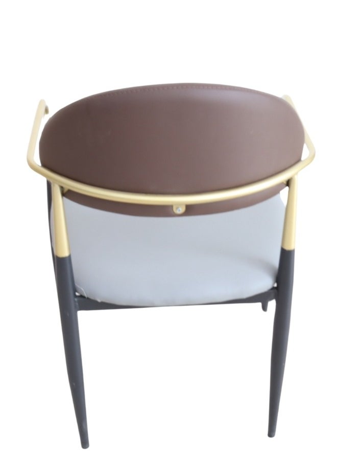 SMART HOME - Chair set consists of two leather chairs with comfortable and padded memory foam filling modern for the living room, dining chair, makeup room chair, café chair - Image 1