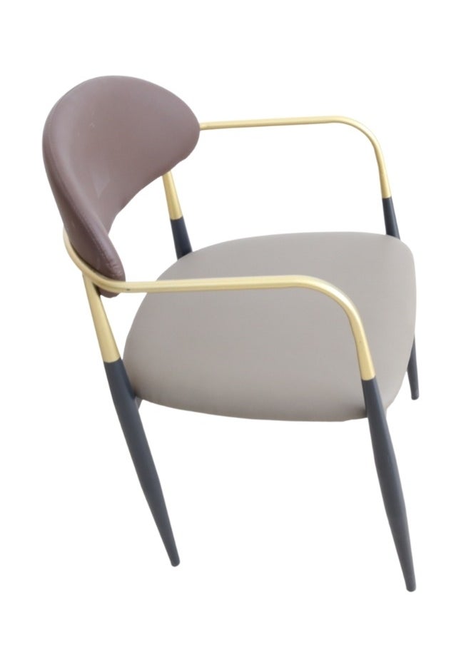SMART HOME - Chair set consists of two leather chairs with comfortable and padded memory foam filling modern for the living room, dining chair, makeup room chair, café chair - Image 1