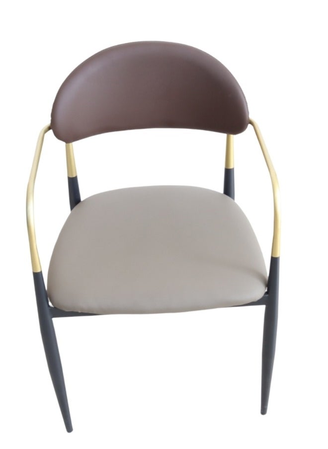 SMART HOME - Chair set consists of two leather chairs with comfortable and padded memory foam filling modern for the living room, dining chair, makeup room chair, café chair - Image 1