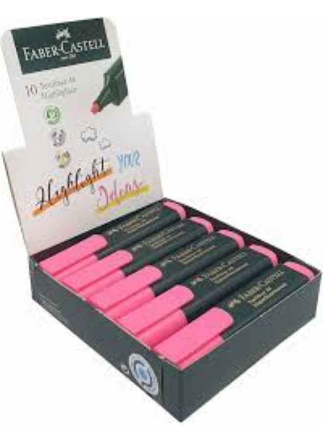FABER-CASTELL TEXTLINER 48 HIGHLIGHTER PINK - PACK OF 10