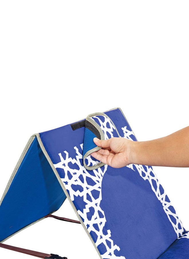 AL SANIDI Prayer Mat With A Chair, Blue, Size 55*193 Cm  - Image 4