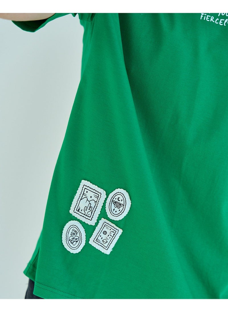 NAS Whispers Unisex Oversized SS T-Shirt - Green - Image 5