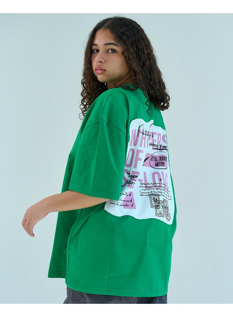 NAS Whispers Unisex Oversized SS T-Shirt - Green - Image 4