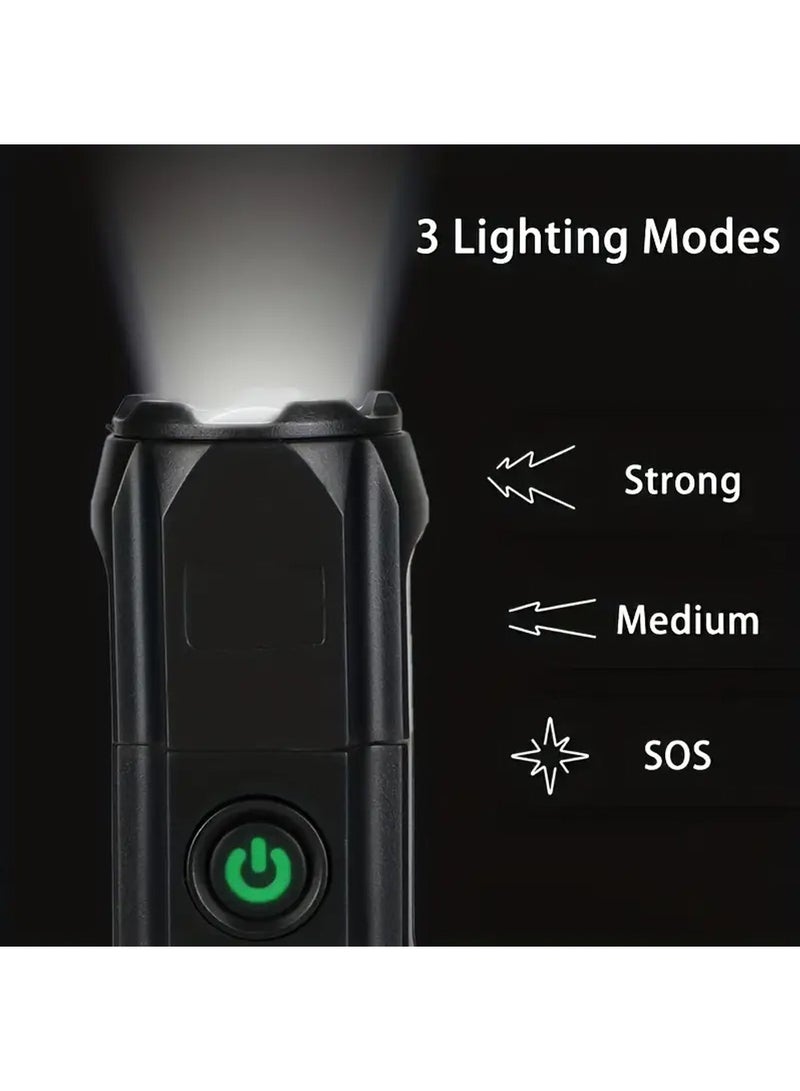 SHENYU 1Pcs Super Strong Light Waterproof Flashlights Multifunctional Outdoor Large Floodlight Safety Flashlight Concentrated Long-Range Shooting Security Flashlights Zoom Aurora Cannon for Home, Camping Tools Improvement - Image 3