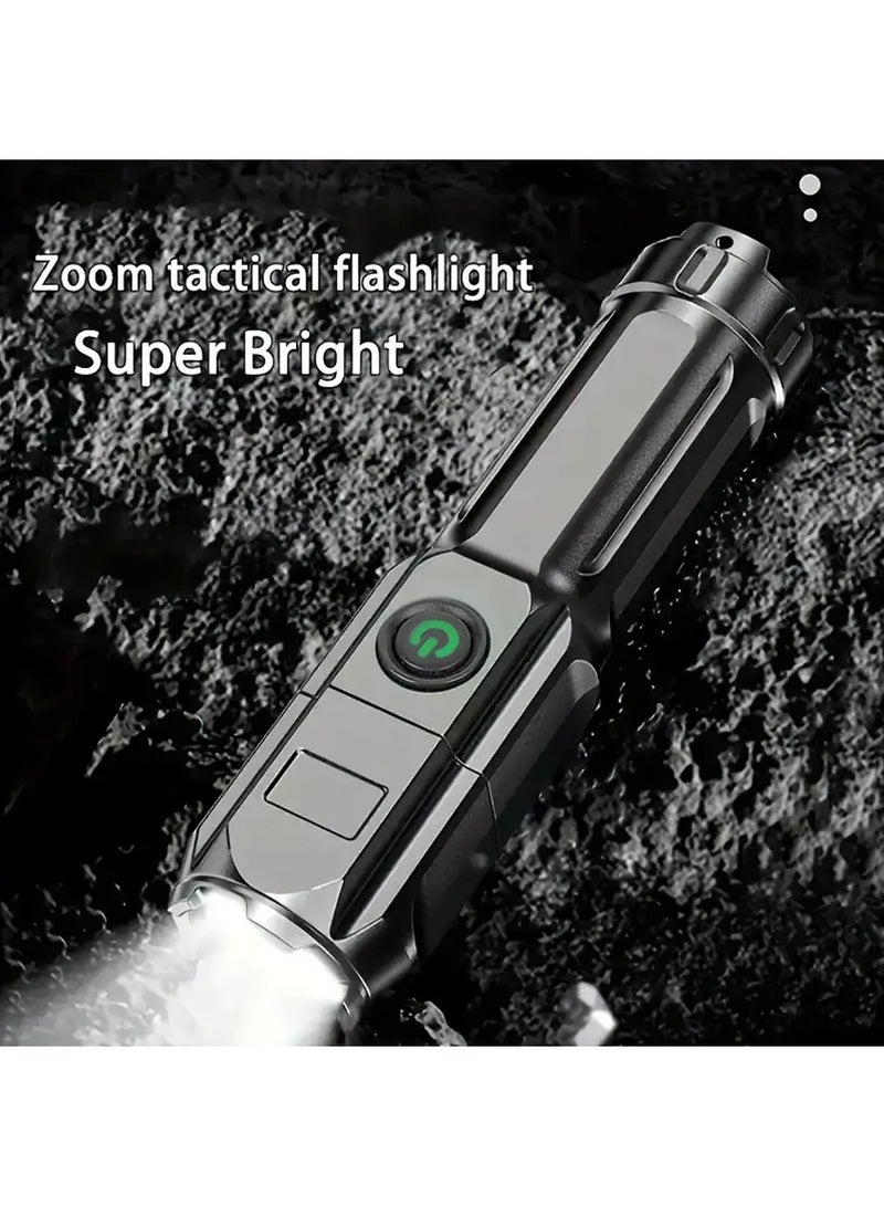 SHENYU 1Pcs Super Strong Light Waterproof Flashlights Multifunctional Outdoor Large Floodlight Safety Flashlight Concentrated Long-Range Shooting Security Flashlights Zoom Aurora Cannon for Home, Camping Tools Improvement - Image 2