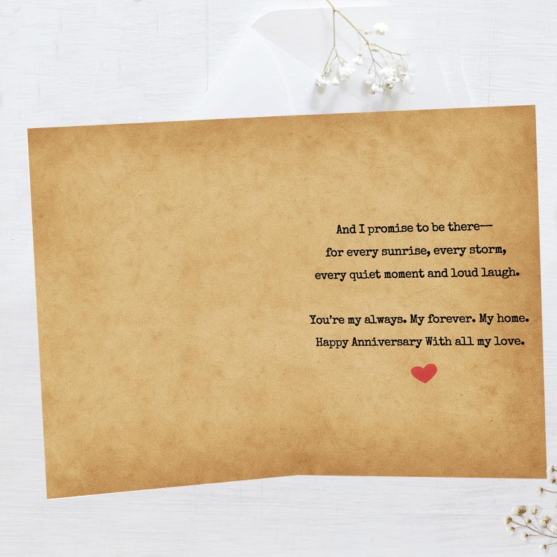 Icoolyi Romantic Anniversary Cards Gifts For Wife  Husband  Or Partner - Sentimental Love Card For Couples - I Love You Card For Him Or Her - Thoughtful Wedding Anniversary Card Gift - Image 3