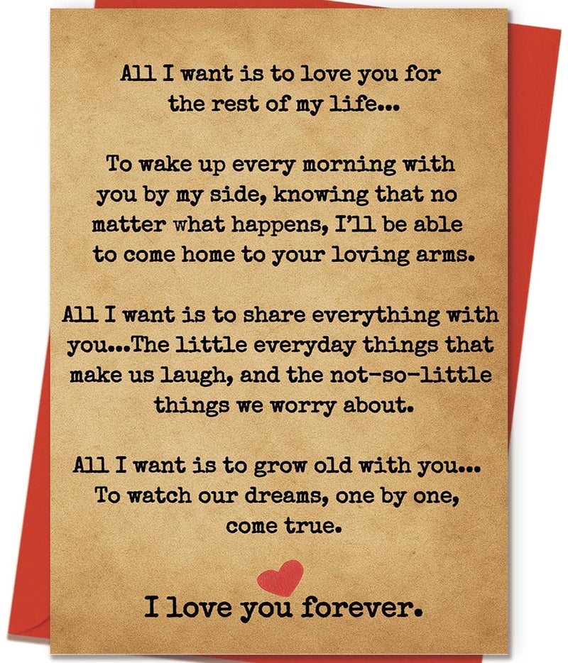 Icoolyi Romantic Anniversary Cards Gifts For Wife  Husband  Or Partner - Sentimental Love Card For Couples - I Love You Card For Him Or Her - Thoughtful Wedding Anniversary Card Gift - Image 1